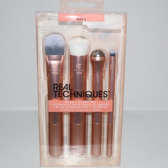 Real Techniques Prep + Prime 4-Pc Brush Set – NEW - Picture 1 of 4